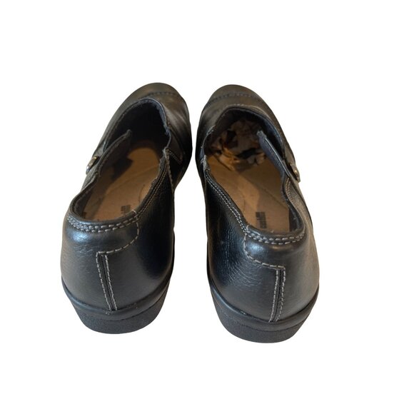 Clarks Women's Unlooped Black Textured Slip On Loafers  Size 9 - Picture 5 of 7